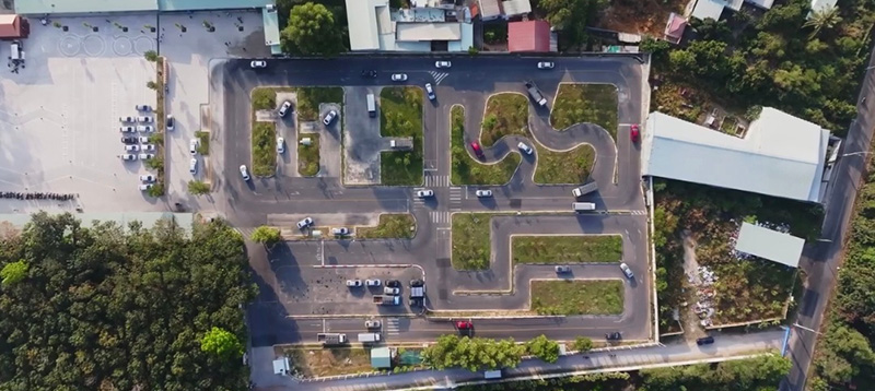 Toàn cảnh sân tập lái xe